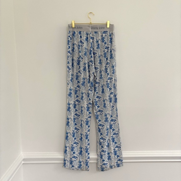 Tommy John Second Skin Sleep Pants Womens Size Small Floral Blue Lounge Comfy - Picture 4 of 6